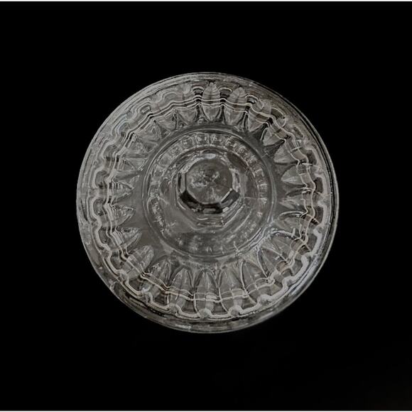 Vintage 1974 Federal Glass Windsor Clear Jam Jar or Sugar With Notched Lid - Picture 6 of 7